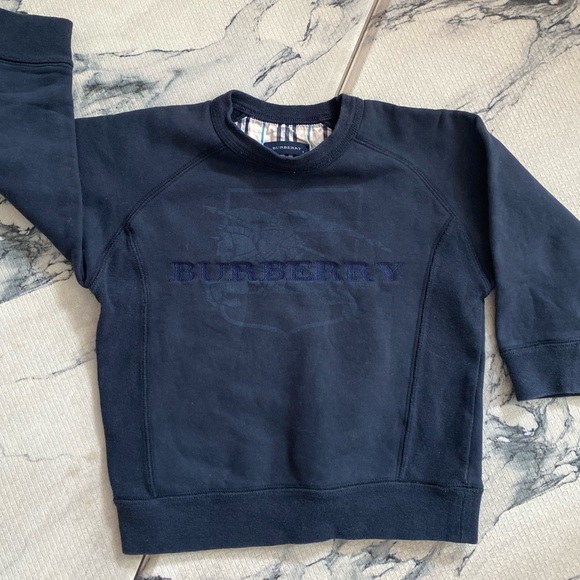 Burberry Embroidered LOGO Sweatshirt! BLACK, plush lining, Unisex Size 5 🖤 - Picture 13 of 14